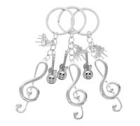 LIFKOME Lot de 3 Porte-Clés Note de Musique en Alliage de Zinc Mini Pendentifs Guitare et Piano Accessoire Léger et Solide pour Paquet et Clés Présent Original pour Professeur de