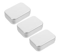LIFKOME Lot de 3 Porte-Savons Rectangulaires en Alliage d'Aluminium avec Couvercle Double Compartiment Amovible Grand Format Étanche et Hygiénique pour Salle de Bain la Cuisine et