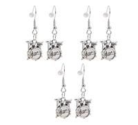 LIFKOME Lot de 3 Set de Paires de Boucles D'oreilles Tambour en Alliage de Zinc, Boucles D'oreilles pour Femmes, Gouttes Auriculaires Musicales, Accessoires Oreilles pour Concerts