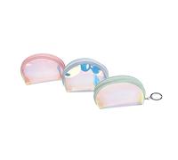 LIFKOME Lot De 3 Set De Paquet à Main pour Femmes, Trousse De Maquillage Transparente, Petit Paquet De Rangement Étanche à Fermeture Éclair, Usage Quotidien Et Shopping, Dimensions Compactes