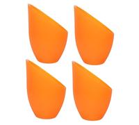 LIFKOME Lot de 4 Abat-jours en Plastique Orange Festonnés Forme Fer à Cheval, Diamètre 30 Mm, pour Douille E27, Abat-jours de Rechange pour Lampadaire Incliné, Lustre ou Lampe de Table,