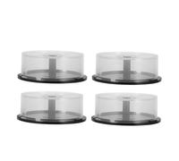 LIFKOME Lot De 4 Bacs De Rangement Pour CD Étagères Supports En Vinyle Séparateurs De CD Organiseurs De Cuisine Bacs De Rangement Empilables Vides Grands Boîtiers De