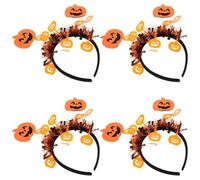 LIFKOME Lot De 4 Bandeaux De Costume Citrouille Bandeau Joyeux Halloween Coiffure D'Halloween Accessoires De Mode Citrouille Bandeaux De Cosplay Bandeau Punmpkin Couvre-Chef