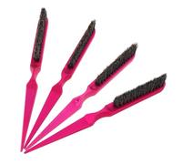 LIFKOME Lot De 4 Brosses De Coiffure De Salon 3 Rangées Peigne à Cheveux Multifonction Unisexe Pour Différents Types De Cheveux Usage Quotidien Couleur Rose Fuchsia