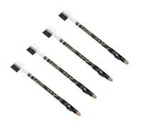 LIFKOME Lot de 4 Crayons à Sourcils Imperméables avec Brosse Double Fonction, Taille Compacte, Maquillage Précis pour Filles et Femmes, Usage Professionnel et Voyage