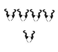 LIFKOME Lot De 5 Bandeaux En Corne De Diable Véritable Pour Cosplay Halloween Accessoire Pour Cheveux