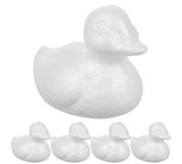LIFKOME Lot de 5 Canards en Mousse de Polystyrène Blanc Formes à Peindre DIY pour Loisirs Créatifs Sculptures D’Animaux Légères et Décoratives Activité Artistique pour Garçon et Filles