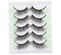 LIFKOME Lot de 5 de Faux Cils Naturels en Fausse pour Yeux Agrandis Autocollants Transparent Confortables et Flexibles Maquillage Occasions Spéciales