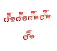 LIFKOME Lot De 5 De Rangement Décoratifs pour Sapin De Noël Pendentifs De Fête Pochettes À Bonbons Fermeture Éclair Décorations De 3 Pièces X 5