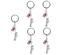 LIFKOME Lot De 5 Porte-clés Avec Pendentif En Forme De Statue De La Liberté Drapeau Des États- Pour Décoration