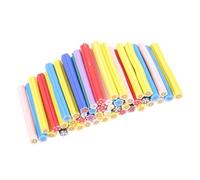 LIFKOME Lot De 50 Canes D'argile Polymère 5 x 50 Mm Décorations 3d Fleurs Autocollants Pour Ongles Nail Art Soi-même Accessoires Manucure