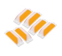 LIFKOME Lot de 6 Balises Réfléchissantes Rectangulaires 120X40 MM en Matériau Résistant aux Intempéries, Double Bande Jaune, pour Signalisation Routière, Allées de Garage et Sécurité
