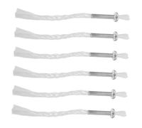 LIFKOME Lot de 6 Mèches en Coton pour Lampe à Pétrole Tête en Fer, Diamètre Standard, Compatibles Brûleurs à Huile, Usage Intérieur et Cérémonial, Recharges Solide pour Lampes à Huile