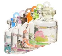 LIFKOME Lot De 6 Mini Breloques Bouteille En Résine Diy Craft Bijoux Accessoires Pour Colliers Bracelets Porte-clés