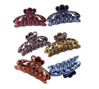 LIFKOME Lot de 6 Pinces à Cheveux Griffes Panthère Multicolores Petites Robustes pour Femmes Coiffures Soirée Voyage