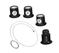LIFKOME Loupe de Bijoutier et Horloger Professionnelle en Verre Optique 5X 10x 15x 20x avec Fil Acier Réglable pour Entretien Montre Portable Kit D’Outils Réparation