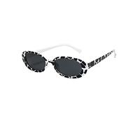 LIFKOME Lunettes de soleil tendance à motif vache pour femmes et filles - Lunettes ovales à pois miroir dans un petit cadre - Idéales pour les accents tendance au quotidien, Comme sur la photo., m