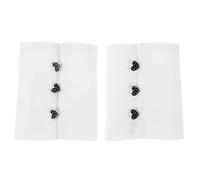 LIFKOME Manchettes Blanches pour Poignets Femme en Coton Doux Boutons Cœur Amovibles, Accessoires Décoratifs pour Chemisiers et Manteaux, Rallonges Manches Élégantes pour Bureau et Soirée