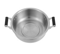 LIFKOME Marmite à Nouilles en Acier Inoxydable 1600 Ml avec Double Poignée Ergonomique Fond Plat pour Cuisson Uniforme Compatible Gaz et Induction Casserole Moyenne 20 CM Argentée pour