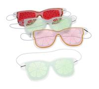 LIFKOME Masques Yeux Résistants à L'usure en Gel Pvc Style Fruit, Lot de 4 Pièces, Réduisent les Poches et Améliorent L'éclat Peau, Fournitures pour Usage Domestique