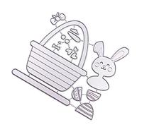 LIFKOME Matrice de Découpe Lapin de Pâques Set de Pochoirs à Découper pour Bricolage Scrapbooking et Décoration Albums de Création Diy