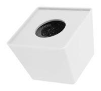 LIFKOME Microphone sans Fil Boîte à Drapeau Blanche en Plastique et Mousse, Cube Logo Micro Adaptable pour Interview, Réunion D’Entreprise et Diffusion Professionnelle, Accessoire