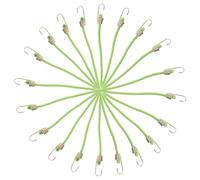 LIFKOME Mini Tendeurs Élastiques avec Crochets Vert, Sangles de Bagages 25 Cm, Lot de 10 Pièces, Cordons Extensibles en Métal, pour Voyage, Camping et Vélo