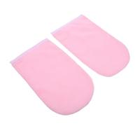 LIFKOME Mitaines Hydratantes en Tissu la Paraffine 1 Paire 25x15 Cm, Doublures Bain de Cire pour Mains Bord Blanc Rose, Accessoires Spa pour Soin des Mains Sèches et Bain Paraffine