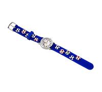LIFKOME Montre-Bracelet Garçon Et Filles Dessin Animé Football 3D Bleu N°3 Plastique Verre Minéral Surveillance Garçon Et Filles Usage Quotidien Taille Réglable