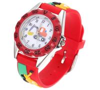 LIFKOME Montre-Bracelet Numérique pour Garçon et Filles 3D Ajustable en Silicone Rouge Motif Excavatrice, Montre Électrique Étudiante Légère et Solide, pour Garçons et Filles Scolaires