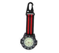 LIFKOME Montre De Poche De Sport Agrafe Montre Mousqueton Suspendu Petit Numérique Sportif pour des Hommes Montre Routard Pendaison Escalade De Montre Rouge Nylon