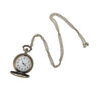 LIFKOME Montre de Poche Vintage avec Chiffres Arabes gravés Boîtier en métal résistant Chaîne métallique pour Homme et Femme Accessoire rétro élégant pour Occasions habillées