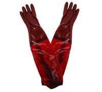 LIFKOME Moufles de Protection Imperméables Longs en Tendon de Taureau 65 Cm, Anti-perforation, Isolants Thermiques pour Vaisselle et Jardinage, Manches Élastiques Doublés, Usage