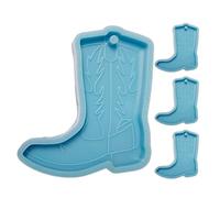 LIFKOME Moule en Silicone Haute Précision 4pcs pour Porte-clés Botte de, Moule de Facile à Démouler pour Pendentif pour Bijoux Résine Époxy