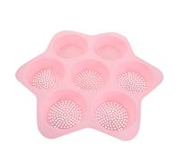 LIFKOME Moule Silicone Antiadhésif Cavités Rondes pour Pâtisserie et Steak Haché Haute Température Accessoire Cuisson Polyvalent pour Four et Friteuse Air Fryer Couleur Rose