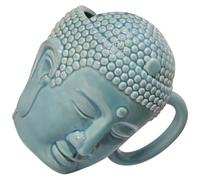 LIFKOME Mug en Céramique pour Café Latte Tête de Bouddha avec Anse 450ml | Forme Sculptée, Boisson Froide Prête à Servir, Décoration de Salle de Contemplation ou Bureau, pour Amateurs de Spiritualité
