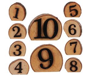 LIFKOME Numéros de Table pour Mariage en Bois de Buis, Résistance à L'usure, Réutilisables, Design Simple et Chic, pour Banquet et Restauration, 1 Set