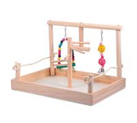 LIFKOME Oiseaux en Bois, Balançoire Suspendue pour Perroquet | Installation Simple, Attire L’attention du Volatile, Couleur Kaki, Accompagne Votre Oiseau au Quotidien