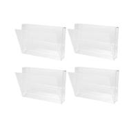 LIFKOME Organiseur de Cassette Audio 4 Pièces Boîte de Rangement en Plastique Transparent Style Vintage Facile D’Accès pour Bureau Maison et Collection