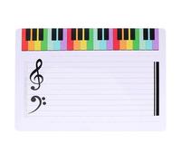 LIFKOME Outil de Notation Musicale 11.18x8.27 Pouces en Plastique Réutilisable Tableau Blanc Effaçable Léger pour Exercices de Solfège