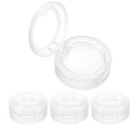 LIFKOME Palette de Maquillage Vide 4 Pcs 26 Mm Plastique Blanc Mat Compact pour Fards à Paupières Femme Usage Voyage Rangement Cosmétique