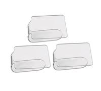 LIFKOME Palettes Acryliques Cosmétiques 3 Pièces Transparentes Format Carré pour Manucure Professionnelle Usage Voyages Poignée Ergonomique