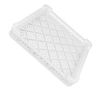 LIFKOME Panier de Congélation Alimentaire Creux en Plastique Blanc pour Séchage et Congélation Rapide, Bac Individuel Léger Multi-usages pour Fruits de Mer Cuisine -
