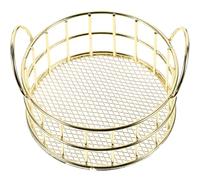 LIFKOME Panier de Rangement Rond en Fer Or, Merci Enseignants, Bureau | Accessoire Maquillage, Mesh Design, Charge, Usage Maison, pour Fruits et Petits Objets Quotidiens