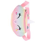 LIFKOME Paquet Banane Licorne Adorable Garçon et Filles, Polyester Léger, Poche Zippée, Fille Décontractée, Paquet Bandoulière pour Sorties et Loisirs, Taille Mini Coloris Arc-en-ciel