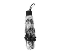 LIFKOME Parapluie Pliant Compact à Motif Noir Parapluie de Pluie Léger en Plastique Transparent pour Homme et Femme Essentiel de Voyage Impression