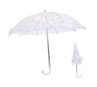 LIFKOME Parasol Dentelle Élégant pour Mariage Accessoire Photographique pour Célébrations Et Scènes De Performance Parasol Décoratif Non Étanche avec Poignée Ergonomique