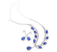 LIFKOME Parure Bijoux avec Collier Ras Du Cou Scintillant et Boucles d’Oreilles Pendantes Ensemble Mariage et Cérémonie Cadeau pour Mariées et Demoiselles d’Honneur