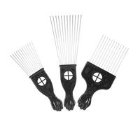 LIFKOME Peigne à Cheveux Métallique pour Hommes, Double Face en Acier Inoxydable, 3 Pièces, Large Denture, pour Coiffure à Domicile Salon, Ne Blesse Pas le Cuir Chevelu