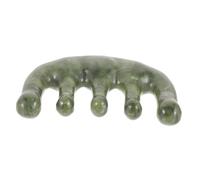LIFKOME Peigne de Massage Jade Vert Foncé pour Chevelu Peigne Démêlant Unisexe Soulagement Pression Stimulation Circulation Sanguine Adapté Cheveux Secs et Mouillés Cadeau